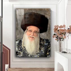 1977 – תמונה של האדמו”ר מצאנז – רבי צבי אלימלך הלברשטאם להדפסה על קנבס או זכוכית