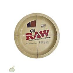 מגש גלגול RAW עגול עם עיצוב של לוגו החברה