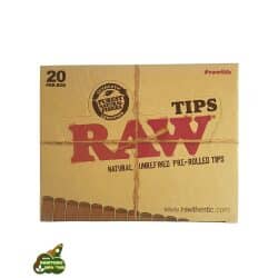 פאקט פילטרים מוכנים RAW מגולגל | Pre Rolled Tips (20 חבילות בפאקט)