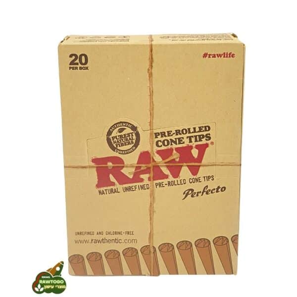 מארז פילטרים RAW קונוס מוכנים 20 חבילות | RAW Perfecto Cone Tips