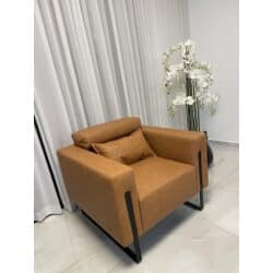 כורסא דמוי עור קאמל ״אליסיה״
