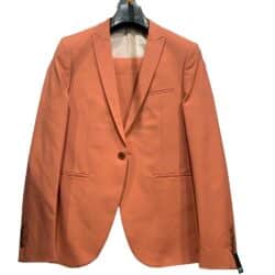 חליפת פראדה בצבע אפרסק לגבר כותנה ליקרה סקיני