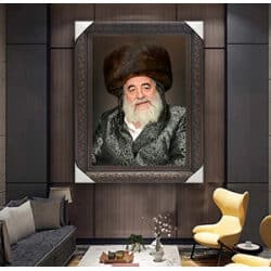 5257 – תמונה של רבי ישראל הגר – חסידות ויזניץ, על קנבס או זכוכית