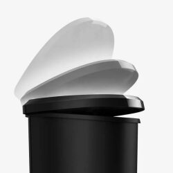 פח פלסטיק דוושה חצי עגול, שחור 50 ל’ – סימפלהיומן