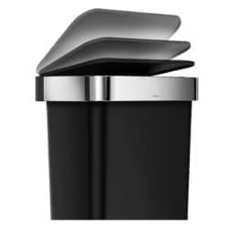 פח פלסטיק דוושה מלבני, שחור 45 ל’ – סימפלהיומן
