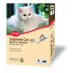 סולאנו סולפרים אמפולות נגד פרעושים לחתולים במשקל מעל 4 ק”ג Solano