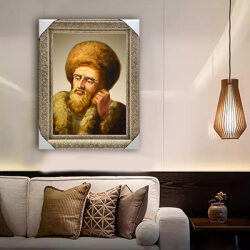 1954 – ציור של האדמו”ר מרוז’ין – רבי ישראל פרידמן על קנבס או זכוכית