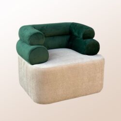 כורסא ״מיאל״ אבן בשילוב ירוק