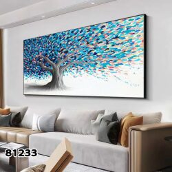 תמונת קנבס מעוצבת לסלון או לחדר השינה דגם צבע על העץ