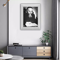 623 – תמונה של אדמור הריי”ץ בשחור לבן – רבי יוסף יצחק שניאורסון