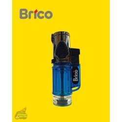 מצית BRICO טורבו איכותית 3 להבות בצבע כחול