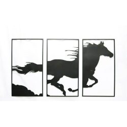 סט תמונות מתכת דגם הסוס השחור