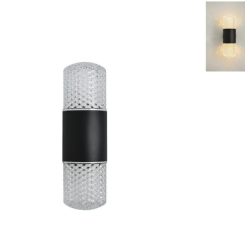 מנורת קיר בשחור או לבן LED מוגן מים אפ דאון
