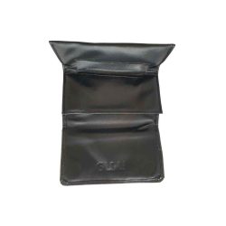 ארנק גלגול טבק דמוי עור צבע שחור בעיצוב סמיילי שמש