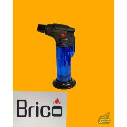 מצית טורבו ברנר בריקו גדולה בצבע כחול BRICO