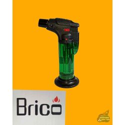 מצית טורבו ברנר בריקו גדולה בצבע ירוק BRICO