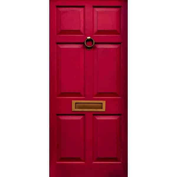טפט לדלת. ציפוי מגנטי לדלת כניסה דגם דניאל, בצבע ורוד נדיר עם תדפיס של תיבת דואר