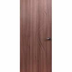 טפט לדלת. ציפוי מגנטי לדלת כניסה דגם קורל, עץ חום עם חריטה יפה בצד