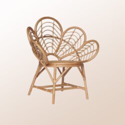 כסא ראטן דגם ״פרח״