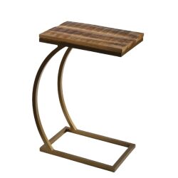 שולחן פינוק עץ+ברזל (נשכן )שחור או נחושת