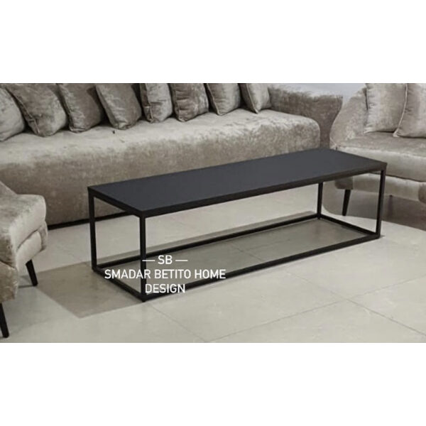 שולחן סלון שחור מלבני 1.60 סמ