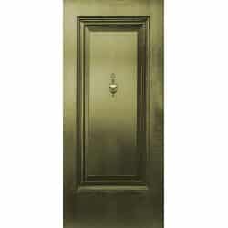 טפט לדלת. ציפוי מגנטי לדלת כניסה דגם זוהר, בצבע דמוי אלומיניום ירוק עם סוג של עינית