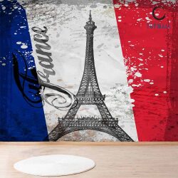 טפט מגדל אייפל על דגל צרפת – olympic – אולימפיק טפטים ופרקטים