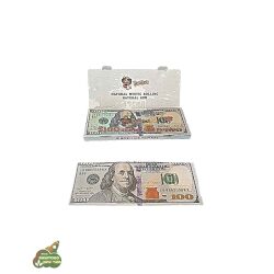 ניירות גלגול בעיצוב שטרות של 100$ בגודל קינג סייז חברת Honeypuff