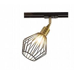 מנורת ספוט רשת סורג וינטג 20285 לפס צבירה שחור +זהב