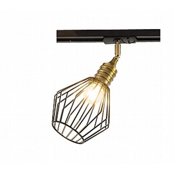 מנורת ספוט רשת סורג וינטג 20285 לפס צבירה שחור +זהב