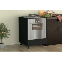 ארון שירות לתנור בילט אין וכיריים בצבע שחור דגם אילת