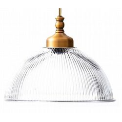 מנורת זכוכית וינטג’ מחורצת פסים