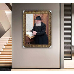 669 – תמונה של הרבי מליובאוויטש מתפלל להדפסה על קנבס או זכוכית