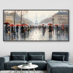 תמונת קנבס גשם בפריז