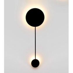 מנורת קיר כפיות בודד שחור