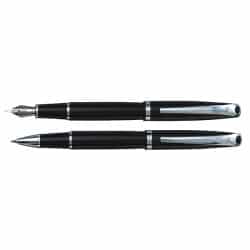 סדרת עט אאורה Aura שחור קליפס כרום