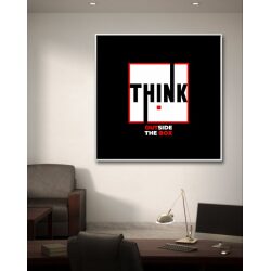תמונת קנבס מרובעת בסגנון השראה ומוטיבציה למשרד “THINK”
