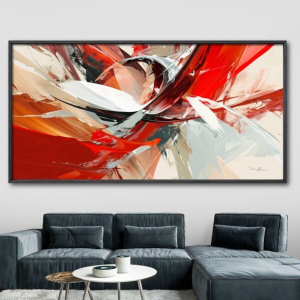 תמונת קנבס לסלון בסגנון אבסטרקט “הסערה”