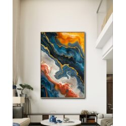 תמונת קנבס לסלון בסגנון אבסטרקט התפרצות הצבעים
