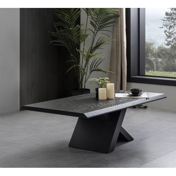 שולחן סלון מלבני עץ שחור