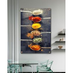 תמונת זכוכית מיוחדת למטבח “סימפוניית התבלינים”