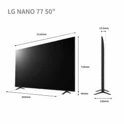 מסך טלוויזיה 50″ 4k lg nanocell smart tv 50nano776ra