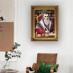 5704 – ציור של רבי אליהו בן שלמה זלמן – הגאון מווילנה על קנבס או זכוכית