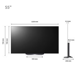 מסך טלוויזיה “55 smart oled 4k uhd עם מעבד α9 דור 6 עם בינה מלאכותית (ai) lg oled55cs3va