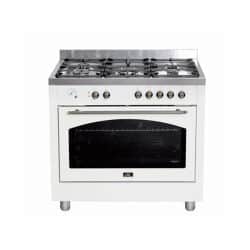 תנור משולב 90 ס”מ עם כיריים מובנים 5 גז לבן fratelli country pr999dw