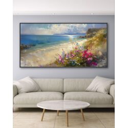 תמונת קנבס לסלון בסגנון ים “חורף בחוף הים”