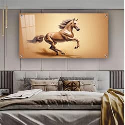 A-187 תמונה של סוס על קנבס או זכוכית מחוסמת