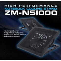 משטח קירור למחשב נייד עד “16 Zalman ZM-NS1000