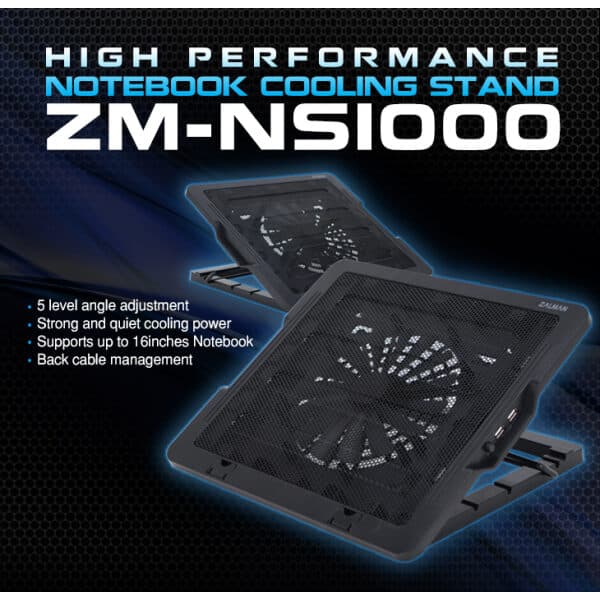 משטח קירור למחשב נייד עד “16 Zalman ZM-NS1000
