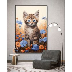 תמונת קנבס בסגנון בעלי חיים “גור חתולים”
